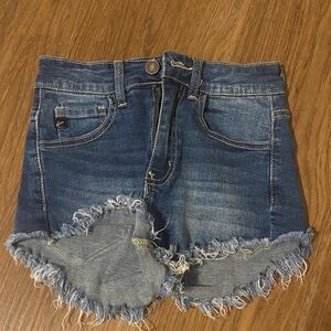 KanCan Denim Frayed Hem Women Shorts